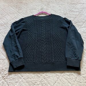 Jason Wu Cable Knit Front Crewneck Sweater Women’s‎ Size L